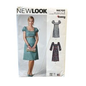 NEWLOOK N6705 Dress Empire Waist Puff Sleeve Misses' Sizes‎ 6-18